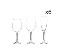 Cosy & Trendy Q2167 Service de verre Moments-18 pièces, ['Rouge', 'Blanc']