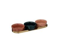 - Service Apéritif 4 Pièces "Col" 31cm Multicolore
