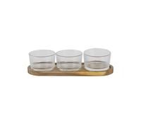 Service Apéritif 4 Pièces "Coupelles" 28cm Transparent