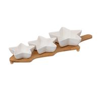 Service Apéritif 4 Pièces Étoile 42cm Blanc