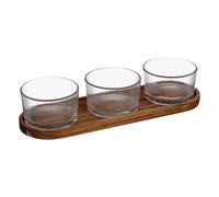 Service Apéritif 4 Pièces Nala 31cm Marron