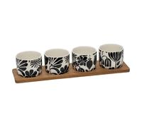 Service Apéritif 5 Pièces Twisted Lime 41cm Noir & Banc