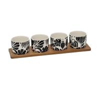 Service Apéritif 5 Pièces ""Twisted Lime"" 41cm Noir & Banc