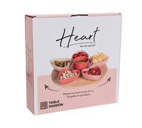 Service apéritif 6 pièces heart 31,5 cm