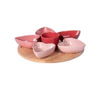 Service apéritif 6 pièces heart 31,5 cm