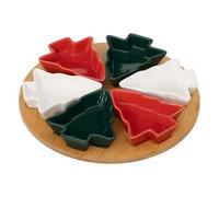 Service Apéritif 7 Pièces Sapin 27cm Multicolore