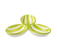 Service Apéritif en Céramique Granada Rayure 24cm Vert