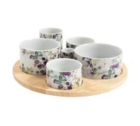 Service apéritif tournant Garden en porcelaine