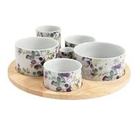 Table Passion - Service apéritif tournant Garden en porcelaine