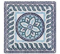 Service Assiettes ALITA carrées de 12 Pièces plates en Porcelaine décorée, plat de service pour entrées desserts et salades - Longueur 18 x largeur