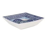 Service Assiettes ALITA carrées de 24 Pièces creuses en Porcelaine décorée, plat de service pour soupe, entrées, desserts et salades - Longueur 18 x largeur 18 x Hauteur 5 cm G