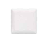 Service Assiettes DENA carrées de 12 Pièces plates en Porcelaine blanche, plat de service pour entrées desserts et salades - Longueur 24 x largeur 24