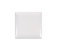 Service Assiettes DENA carrées de 24 Pièces plates en Porcelaine blanche, plat de service pour entrées desserts et salades - Longueur 18 x largeur 18 x Hauteur 2 cm G