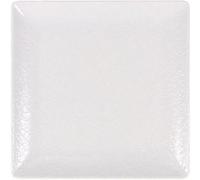 Service Assiettes DENA carrées de 24 Pièces plates en Porcelaine blanche, plat de service pour entrées desserts et salades - Longueur 16 x largeur 16