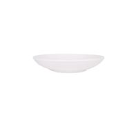 Service Assiettes DENA rondes de 6 Pièces creuses en Porcelaine blanche, plat pour soupe, entrées et salades - D 23 x H 4,5 cm