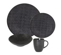 Lot d'assiettes et ses mugs vesuvio noir