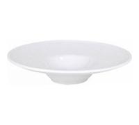 Service d'assiettes rondes SOFI de 6 Pièces creuses 24 x 5,5 cm en Porcelaine blanche, plat à soupe pâtes desserts G