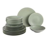 Table Passion - Service d'assiettes Vésuvio Vert Sauge 18 pièces