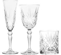 Rcr 735112 Lot de 12 verres et 6 verres, verre, transparent, 270 ml