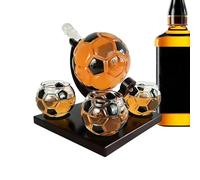 Service De Carafe À Décanter - Bouteille à whisky en verre réutilisable forme ballon de foot - Set aérateur à vin rouge 850 ml,Pour maison cuisine cocktail table à dîner bar fête dame maman grand-pare