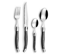Service de couverts 48 pièces, gris anthracite, acier inoxydable 18/0