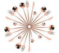 Service de Couverts 6 Ensembles en Acier Inoxydable | Couteaux, Fourchettes, Cuillères et Cuillères à Thé, Coffret Présent Élégant pour Fêtes et Occasions Spéciales