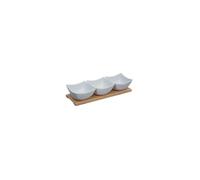 Secret de Gourmet - Set Apéritif 4 pièces "Porcelaine" 30cm Blanc Blanc G