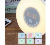 Service de réveil Lumière réveil Sunrise Simulation Haut-parleur Bluetooth LED FM numérique G