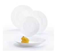Service de table 18 pièces Harena Blanc - Luminarc - Opale Extra Résistant