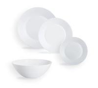Service de table 19 pièces Harena Blanc - Luminarc - Opale Extra Résistant