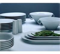 Service de table Bohemia White, porcelaine tchèque Dubí, blanc, 25 pièces