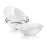 Service de table - MALACASA - Série ELISA - Bol Céréales Soupe Porcelaine - Blanc