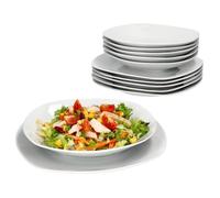 Service de table - MAMBOCAT - Lotta - 12 pièces - Porcelaine - Pour 6 personnes