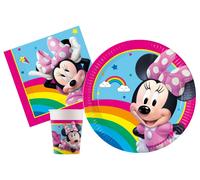 Service de table Minnie Arc-en-ciel, 88 pièces, pour 24 personnes