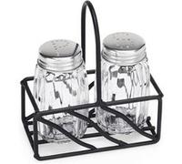 Service Sel et Poivre en Verre/Inox H 110 mm
