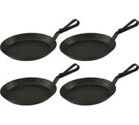 Servierpfanne aus Schmiedeeisen mit gebogenem Hakenstiel Ø 24 cm 4 Stück