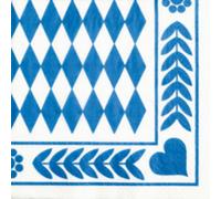 Serviette à motif 'Bleu bavarois', 400 x 400 mm