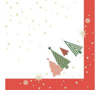 Serviette à motif de Noël 'Plain Christmas Trees'