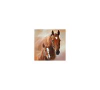 Serviette ambiente cheval avec poulain 20 serviettes par paquet