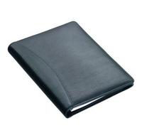 Serviette classeur 'BENACO', A5, cuir nappa, noir
