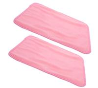 Serviette D’huile de Réutilisable 2 Pièces en Velours pour Soin | Texture Fine, Couche D’air Respirante, Usage à Domicile ou Contemplation, Finition Rose pour Adultes