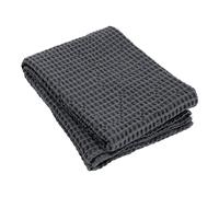Serviette de bain CARO 70 x 140 cm, gris foncé, Blomus