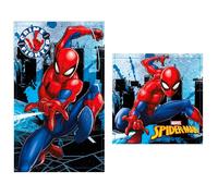 Serviette de bain en coton Marvel Spiderman (x2) Rouge 30x50 cm