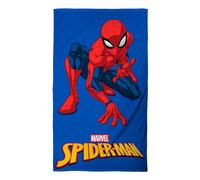 Serviette De Bain Et De Plage Imprimée 100% Coton, Spiderman Super Hero Bleu Marine 70X120