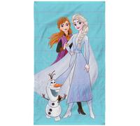 Serviette de bain imprimée 100% Coton - DISNEY FROZEN 2 AZUR - Bleu - 70x120cm
