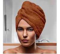 Serviette De Bain Pour La Tête En Coton 24x62 Cm Lagune Terra, Par Soleil D'ocre