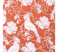 Serviette de cocktail 25x25 Jetable Intissé Françoise PAVIOT Paquet de 20 - Perruche orange