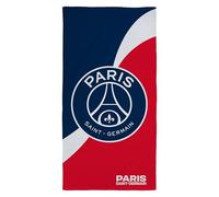 Serviette de Football sous Licence Officielle du Paris Saint-Germain FC | Toucher Ultra-Doux, Motif Tackle | Idéale pour la Maison, la Salle de Bain, la Plage et la Piscine | 100% Coton