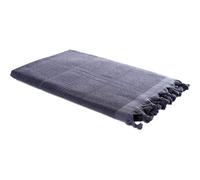 Serviette De Hammam 2en1 90 X 190 Cm AnthraciteServiette De Plage Double Face Douce Et ÉpongeFouta Absorbante & HygiéniqueServiette De Bain Avec Des Franges I Serviette Turque Coton