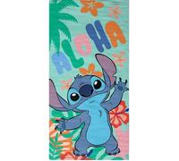 Disney Serviette de plage Stitch 70x140 cm microfibre sous licence officielle - Modèle STITCH06, Bleu